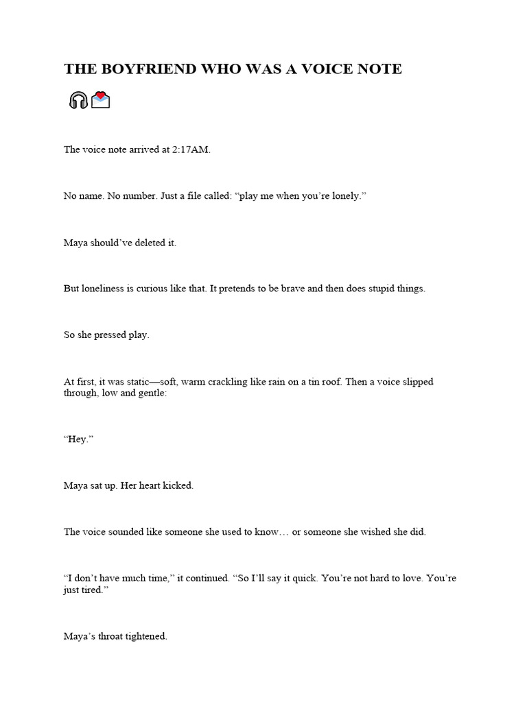 Voice Notes of Love and Loneliness | PDF