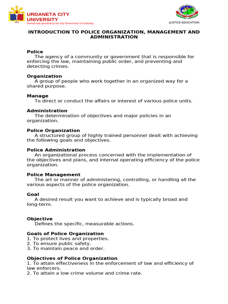Police Organization and Management Overview | PDF | Police | Police Officer