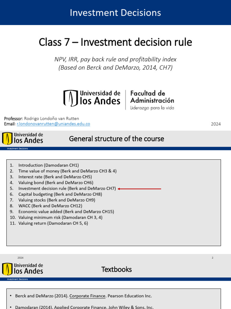 Investment Decision Rules: NPV and IRR Explained | PDF | Internal Rate ...