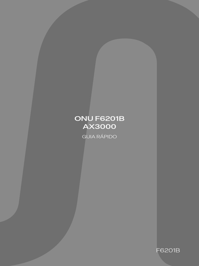 Guia Rápido ONU F6201B AX3000 | PDF | Rede de computadores | Wi-Fi