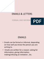 Emails & Letters: Formal and Informal