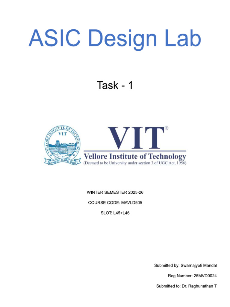 ASIC Task 1 | PDF