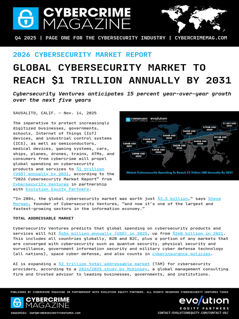 Cybersecurity Market Growth to $1 Trillion | PDF | Computer Security ...