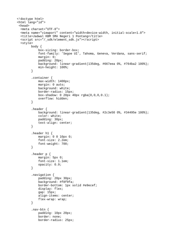 Jadwal KBM SMA Negeri 1 Pontang | PDF | Computing | Computer File Formats