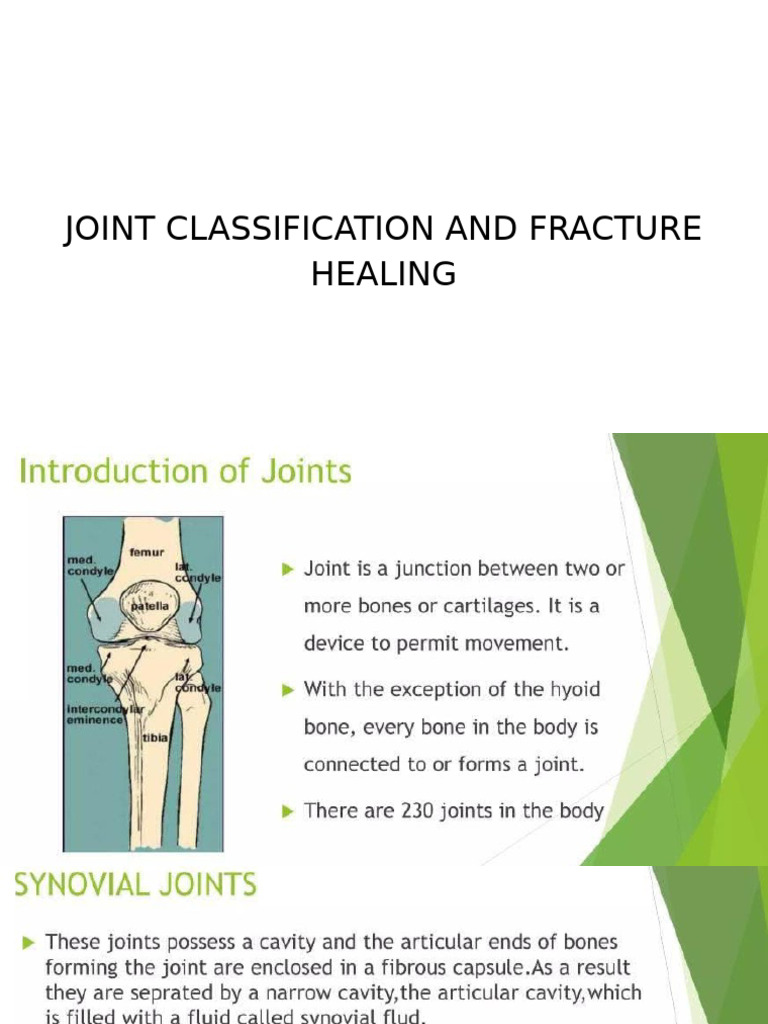 Joint Classification and Fracture Healing - 20260122 - 075133 - 0000 | PDF