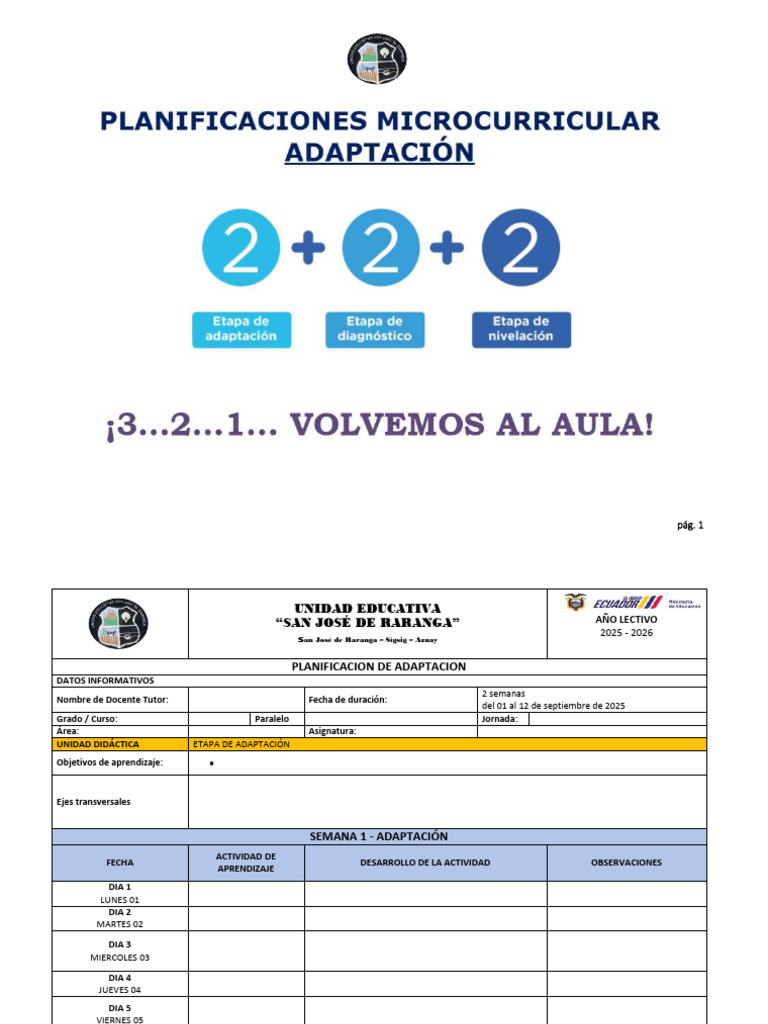 Planificación Educativa 2025-2026 | PDF | Evaluación | Maestros
