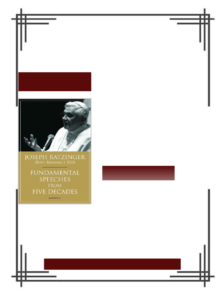 Fundamental Speeches from Five Decades Joseph Ratzinger eBook basic pdf ...