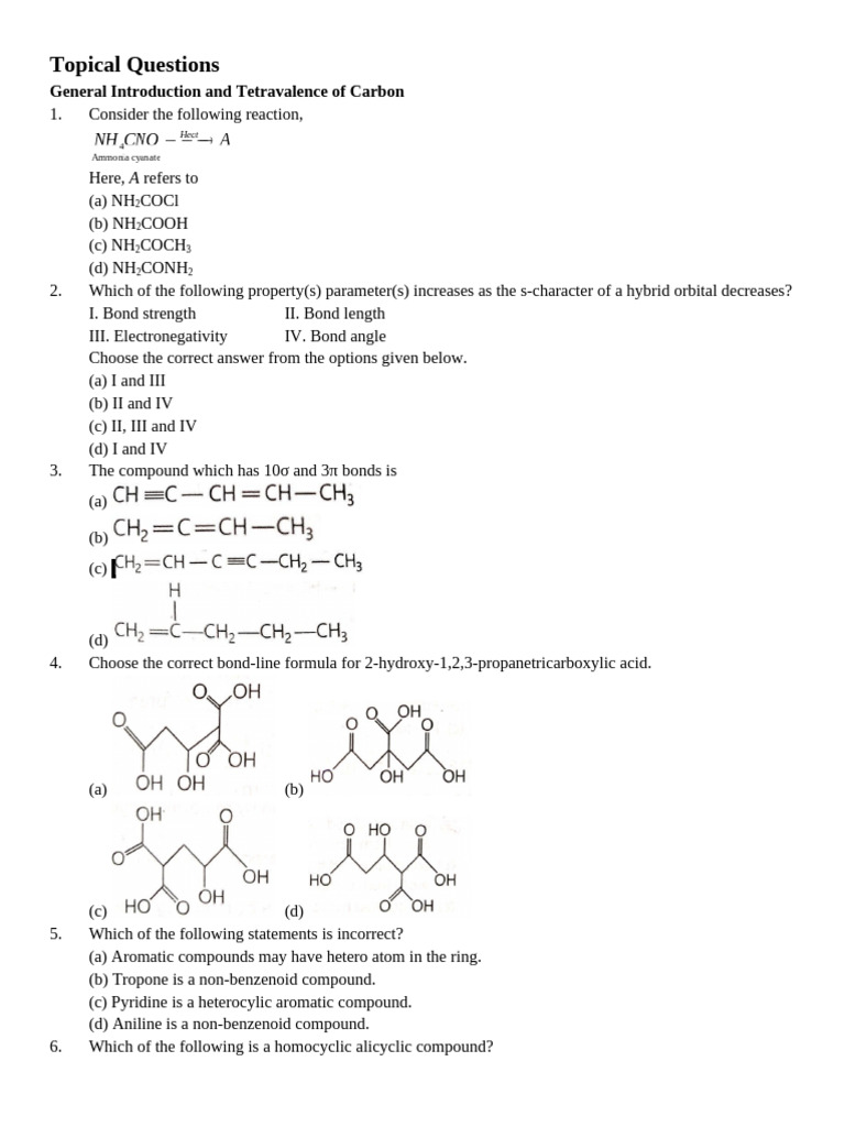Chapter 8 Organic Chemistry | PDF | Organic Compounds | Physical Sciences