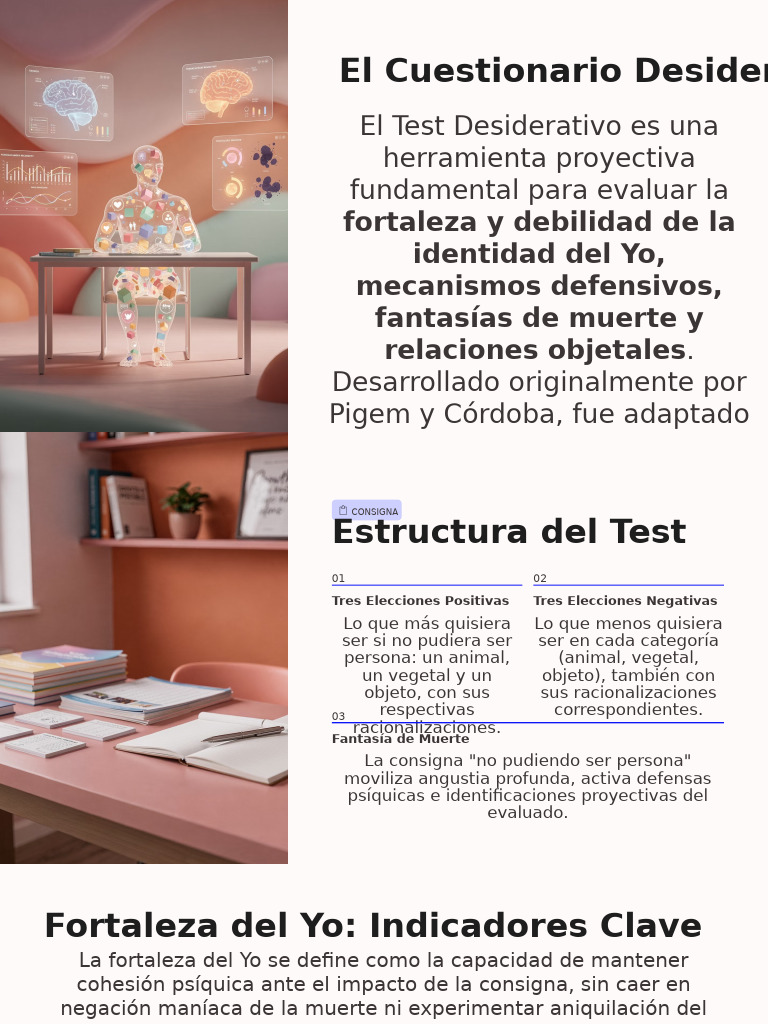 Test Desider: Evaluación del Yo y Ansiedad | PDF | Ansiedad | Ciencias ...