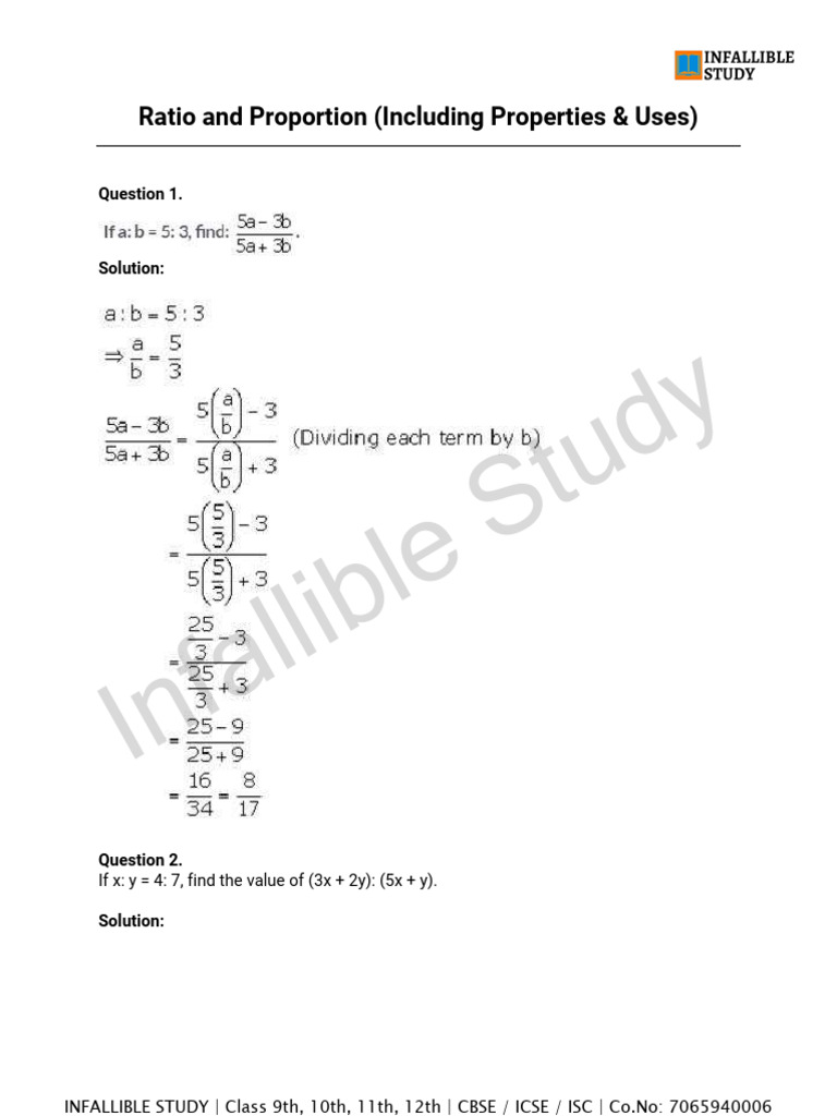 Ch 7 Ratio and Proportion_eb2578c3 f60f 4495 8fd3 5c757dfb2d48 | PDF ...