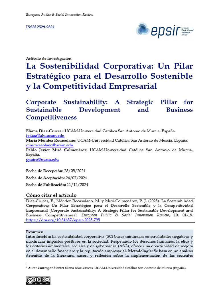 Sostenibilidad Corporativa en España: Retos y Oportunidades | PDF ...