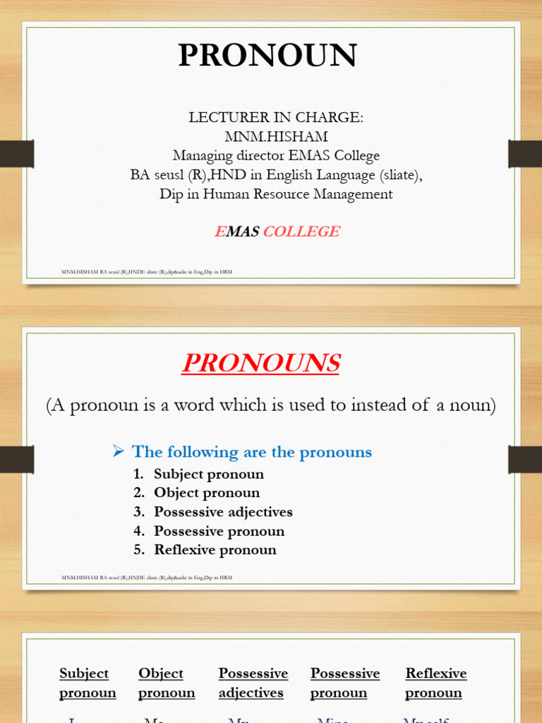 Pronoun | PDF | Pronoun | Grammatical Number