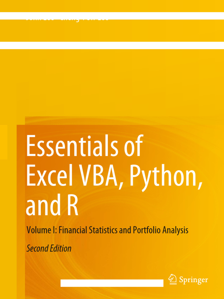 Excel VBA, Python & R for Finance | PDF | Probability Distribution ...