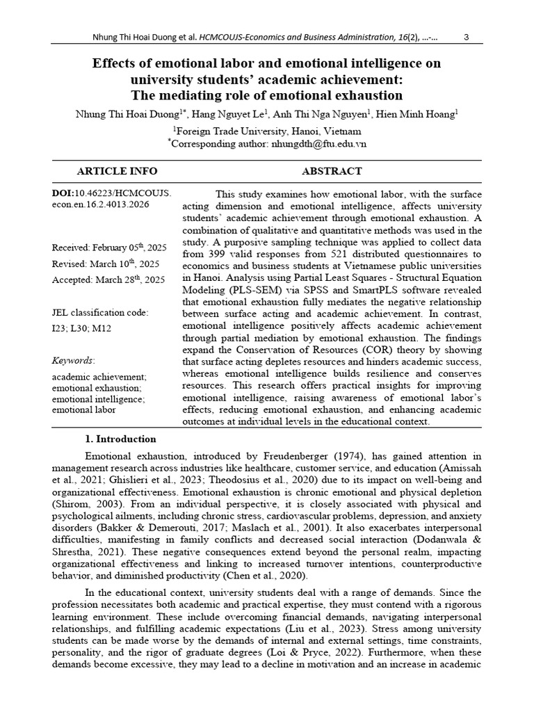 ref ndth | PDF | Self Efficacy | Emotional Intelligence