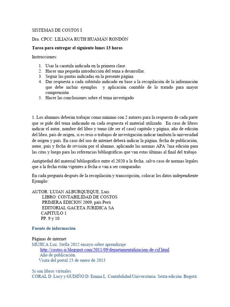 Guía Completa de Sistemas de Costos I | PDF | Contabilidad