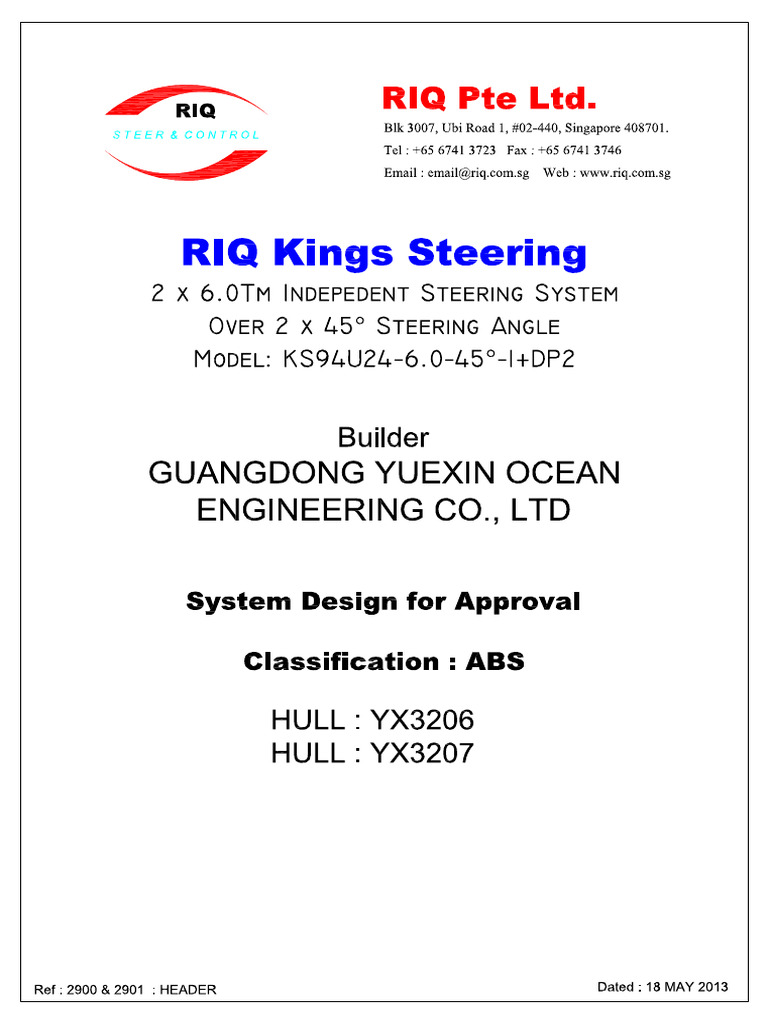 Hydraulic Steering Gear System Overview | PDF | Pump | Rudder