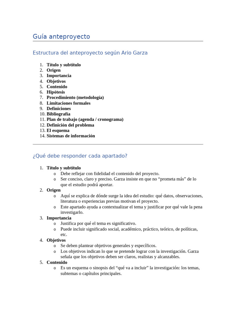 Estructura del Anteproyecto de Investigación | PDF | Hipótesis | Doctrina