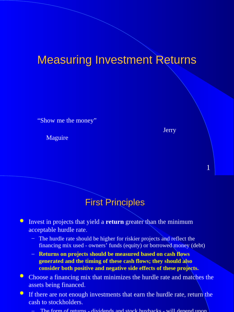 Measuring Investment Returns and Risks | PDF | Internal Rate Of Return ...