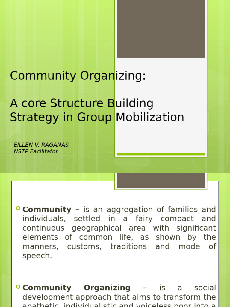 Lesson 7 Community Organizing | PDF | Empowerment | Behavioural Sciences