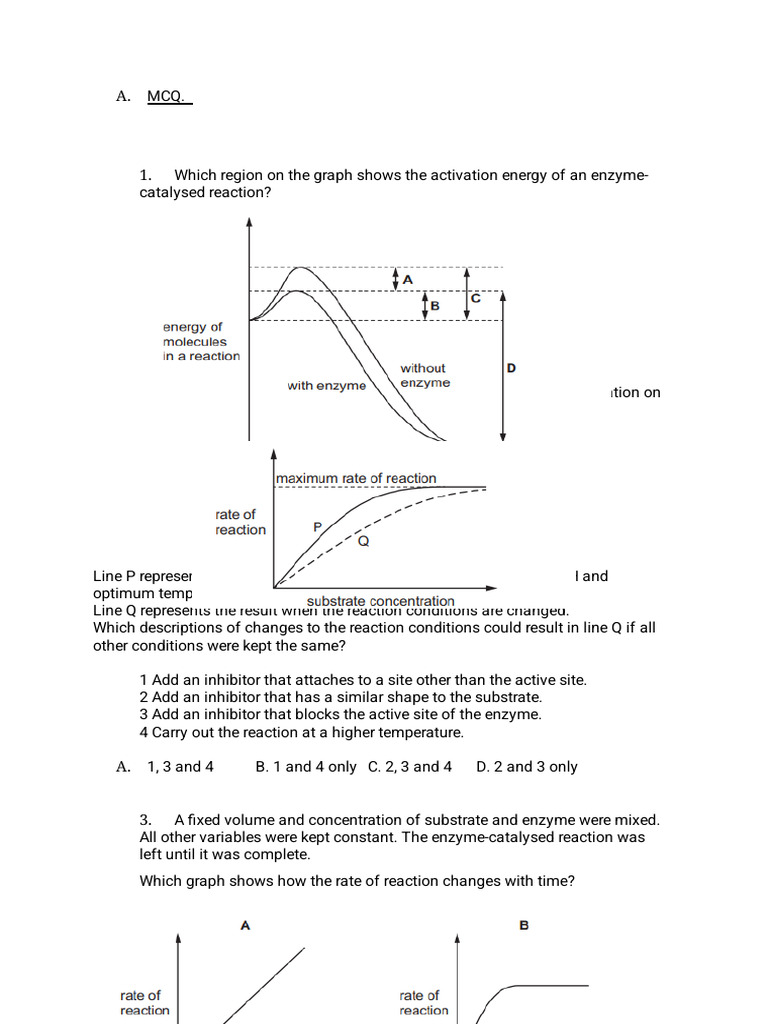 Enzyme Activity and Inhibition Analysis | PDF | Enzyme | Active Site