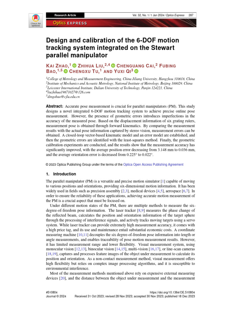 6-DOF Motion Tracking System Design | PDF | Accuracy And Precision ...