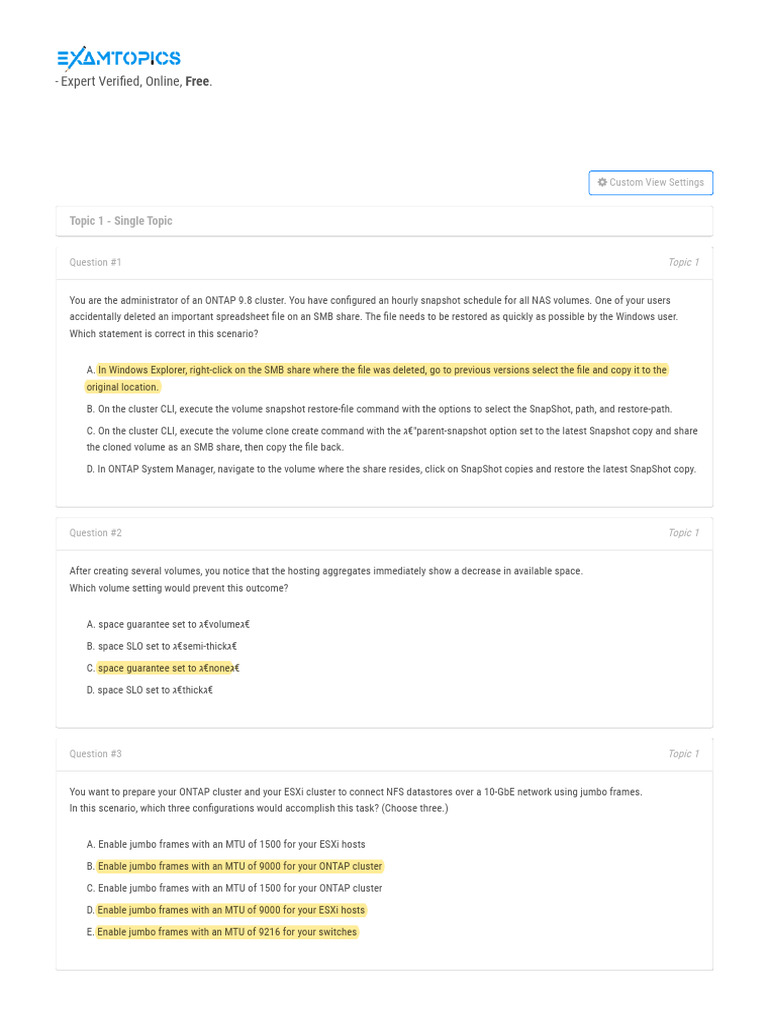 ONTAP 9.8 Cluster Administration Guide | PDF | Computing | Computer ...