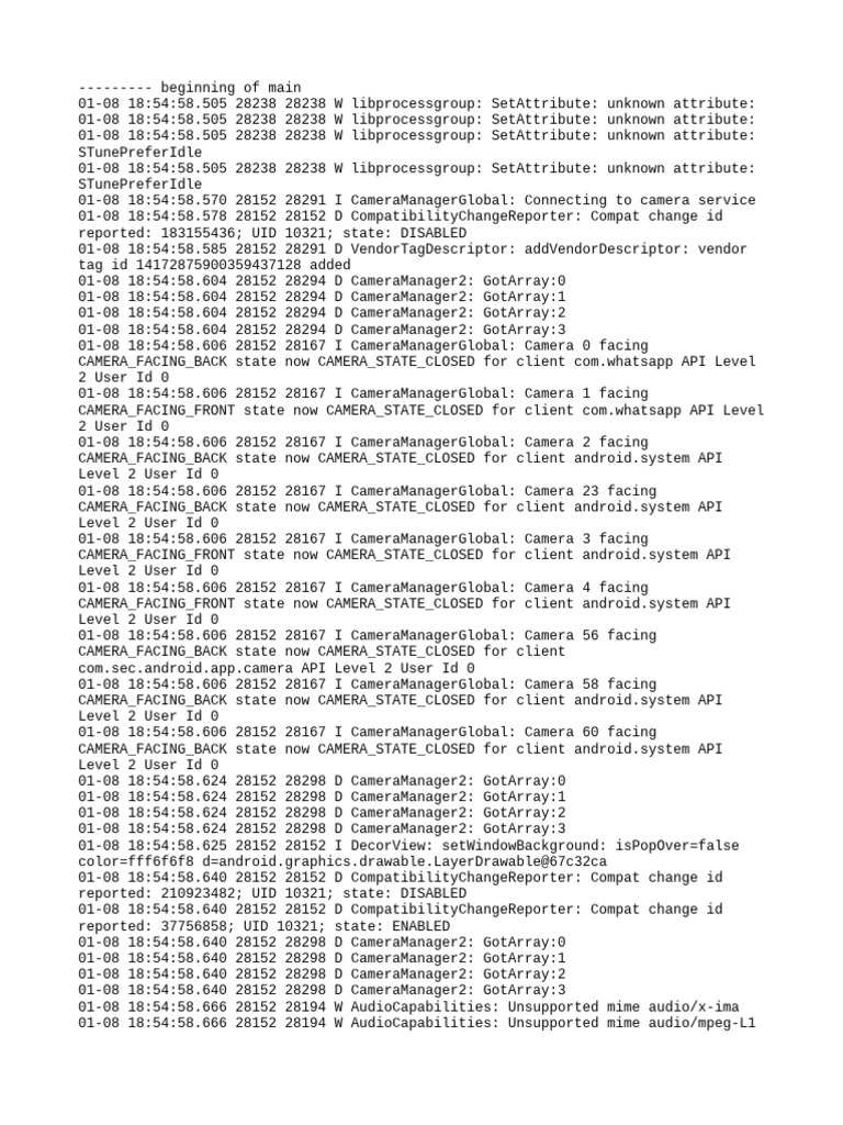 Log Cat 1767887698406 | PDF | Operating System Technology | Software ...