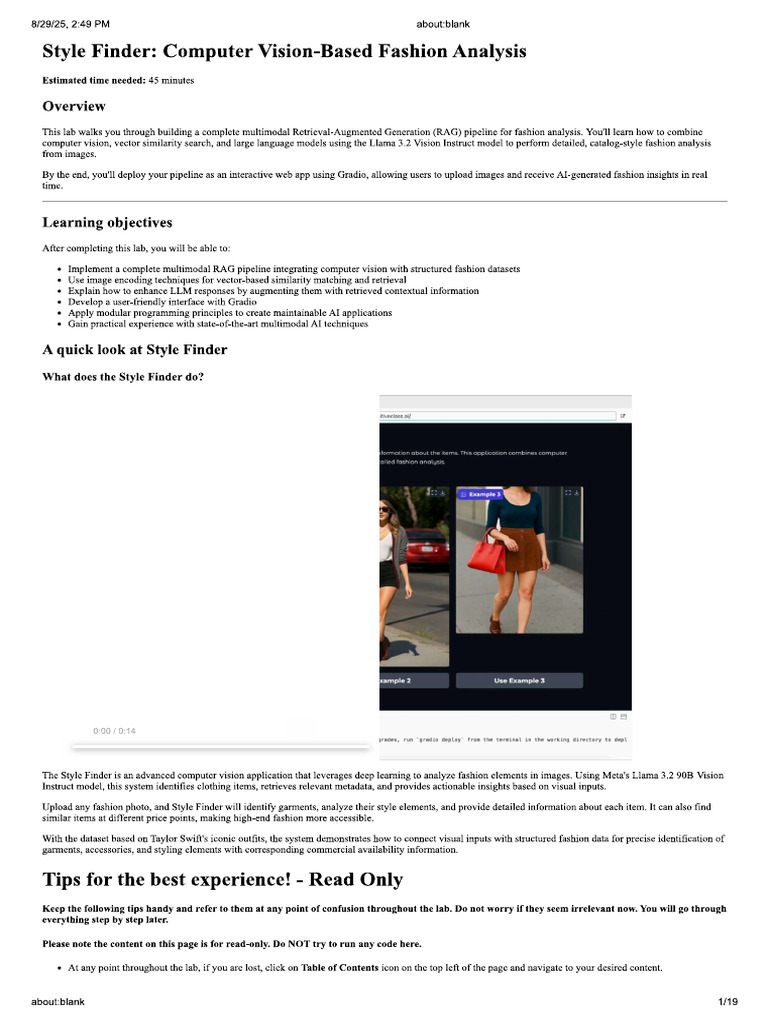 Style Finder Computer Vision-Based Fashion Analysis | PDF