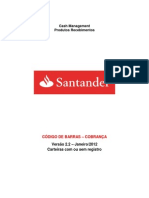 Layout de Código de Barras Santander