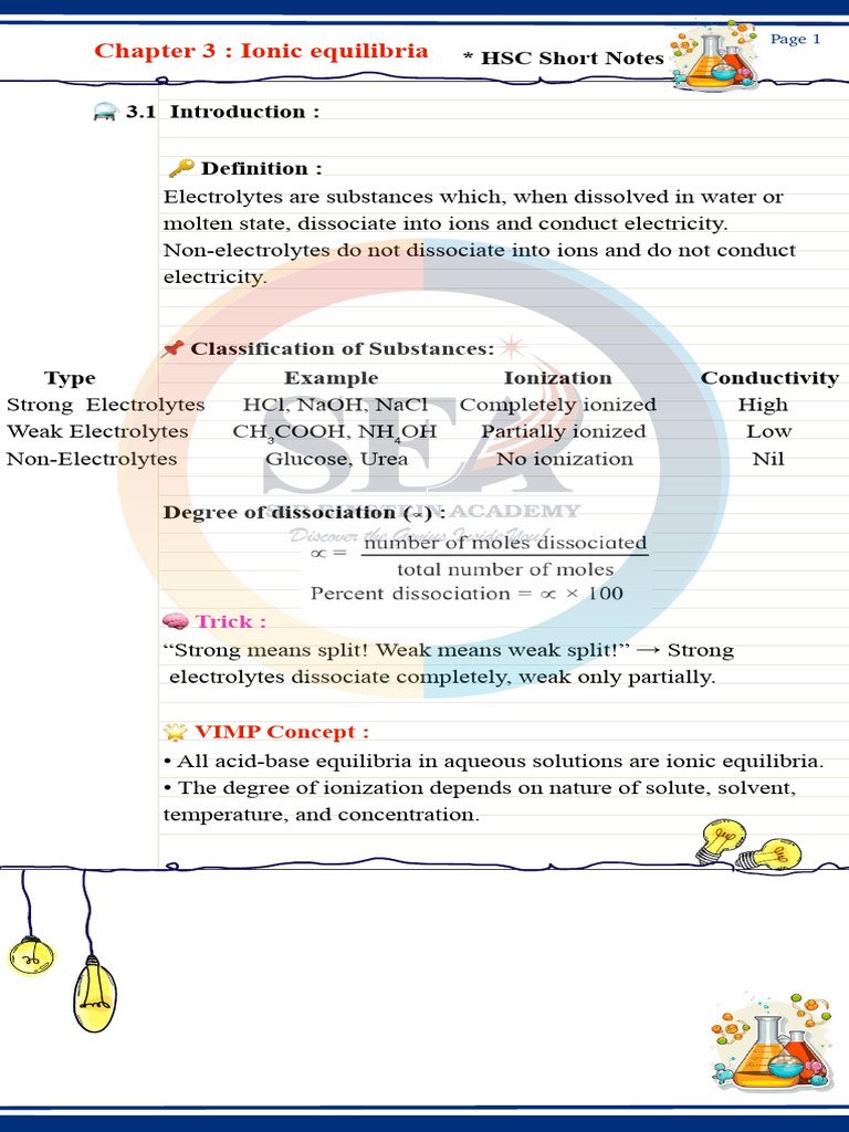 Ionic Equilibria 8fa57c5f 3018 4807 b7db 772cfa852cd5 | PDF | Ph | Acid