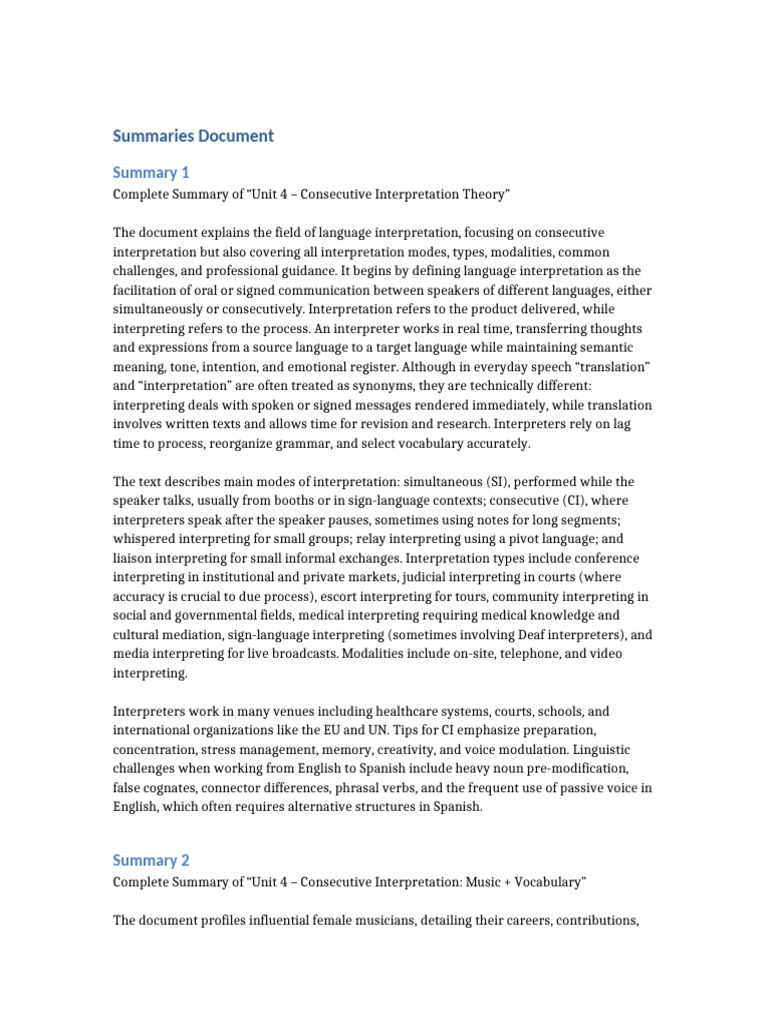 Consecutive Interpretation Overview | PDF | Language Interpretation
