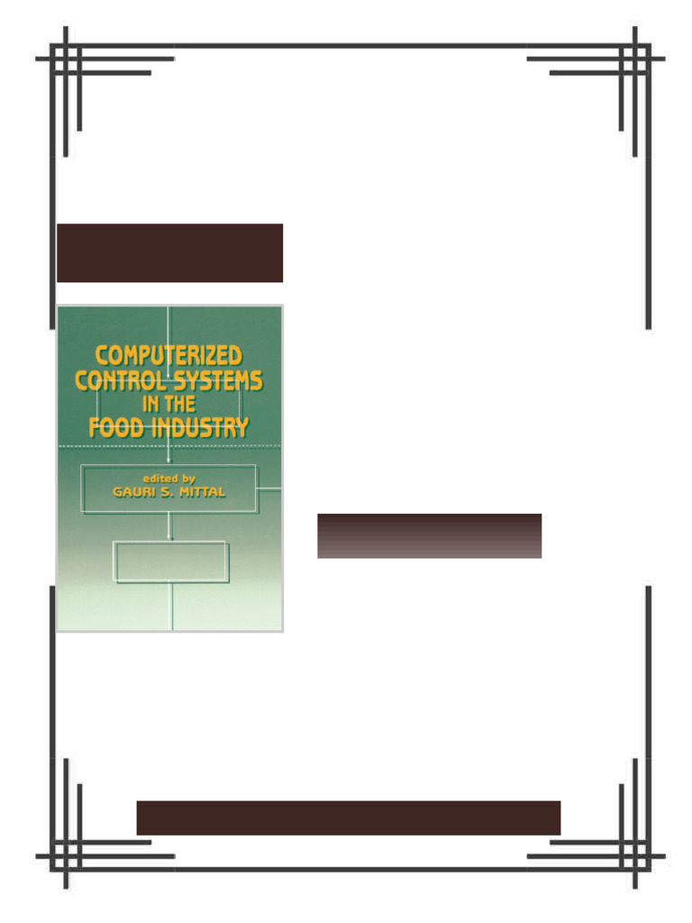 Computerized Control Systems in the Food Industry First Edition Mittal ...