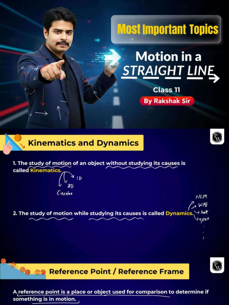 Motion in A Straight Line | PDF