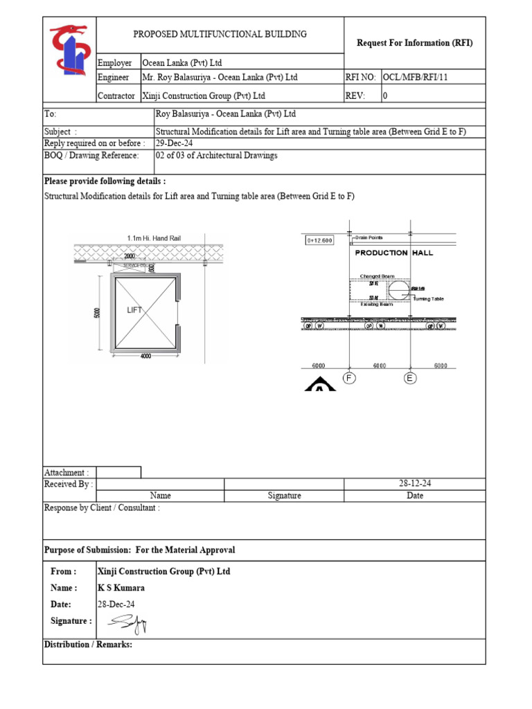 RFI for Structural Modifications in Building | PDF