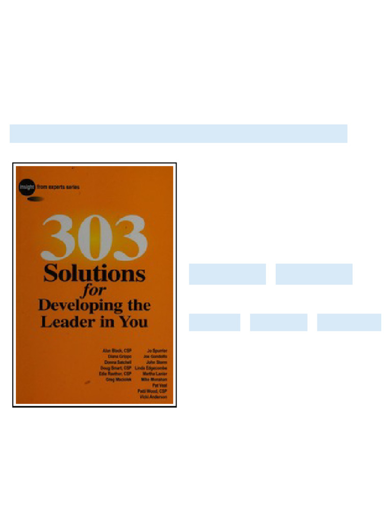 303 solutions for developing the leader in you ebook comprehensive pdf ...