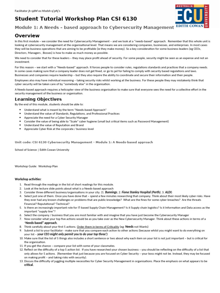 Student+Workshop+Tutorial++for+Module+1+CSI+6310++a+Needs+ +Based ...
