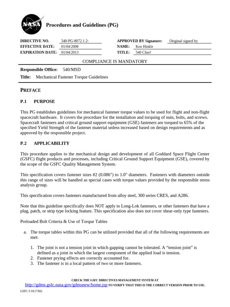 Mechanical Fastener Torque Guidelines | PDF | Screw | Nut (Hardware)