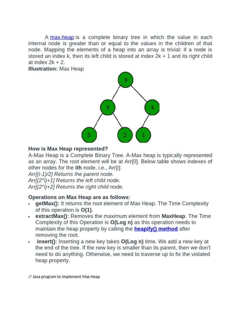 Max Heap and AVL Tree Implementation | PDF | Computer Programming ...