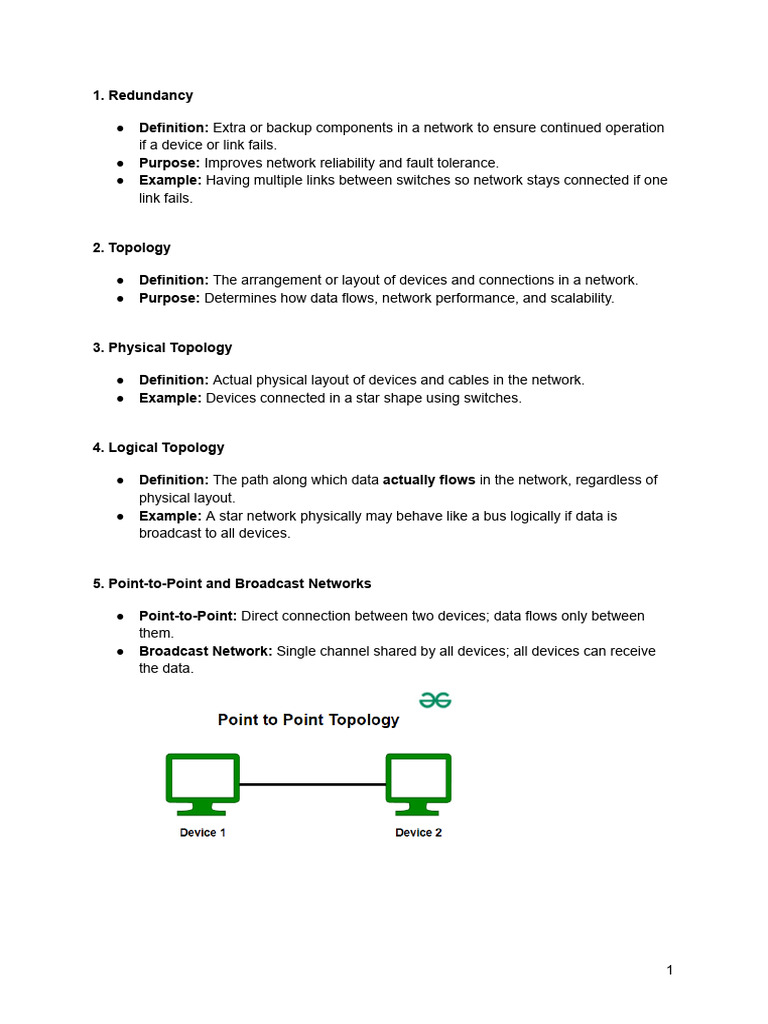 Network Topologies and Redundancy Explained | PDF | Network Topology ...