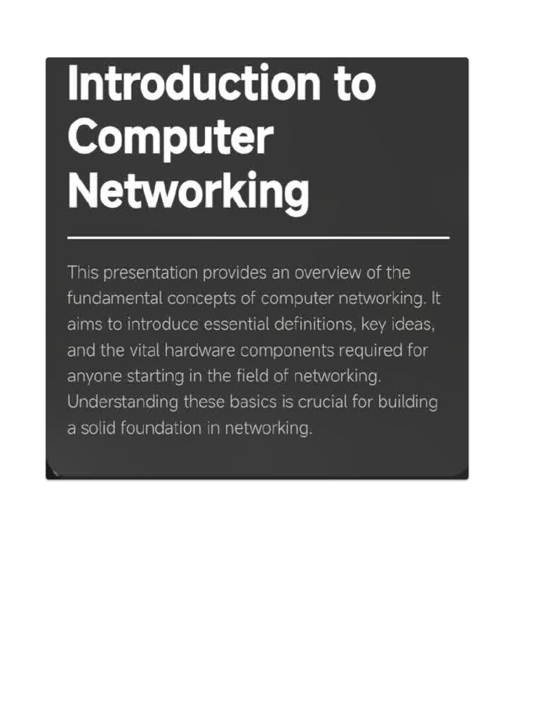 Introduction To Computer Networking | PDF