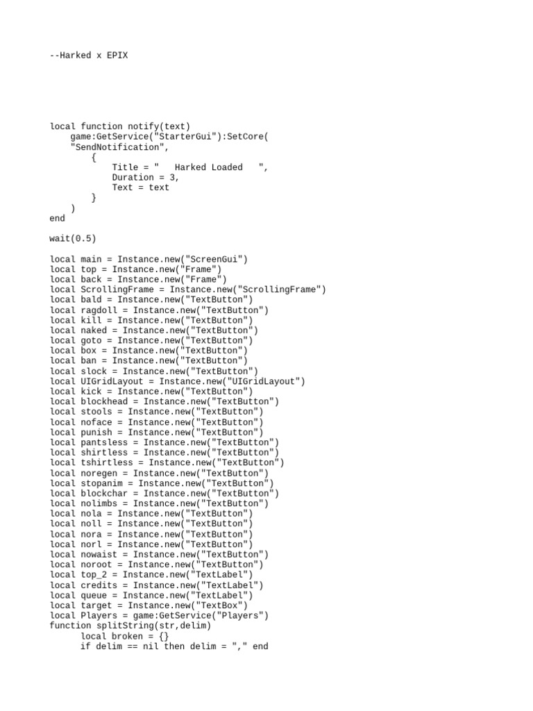 Harked EPIX Game Script Functions | PDF | Orthography | Graphic Design