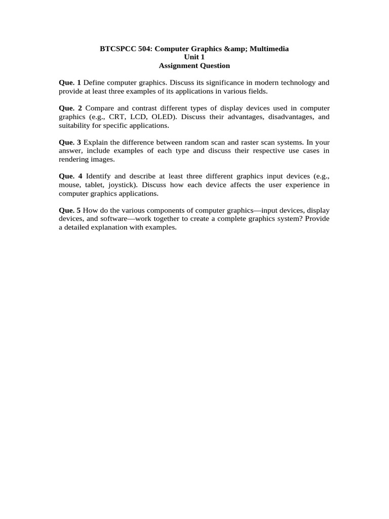Computer Graphics: Concepts & Applications | PDF
