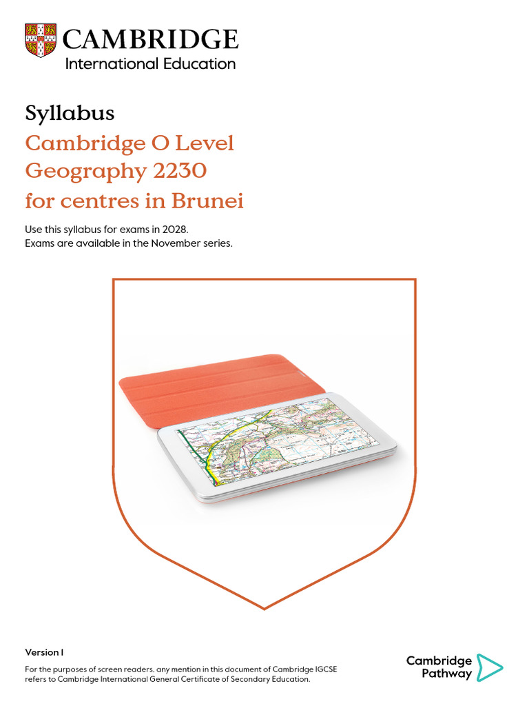 Cambridge O Level Geography 2230 Syllabus | PDF | Plate Tectonics | Volcano