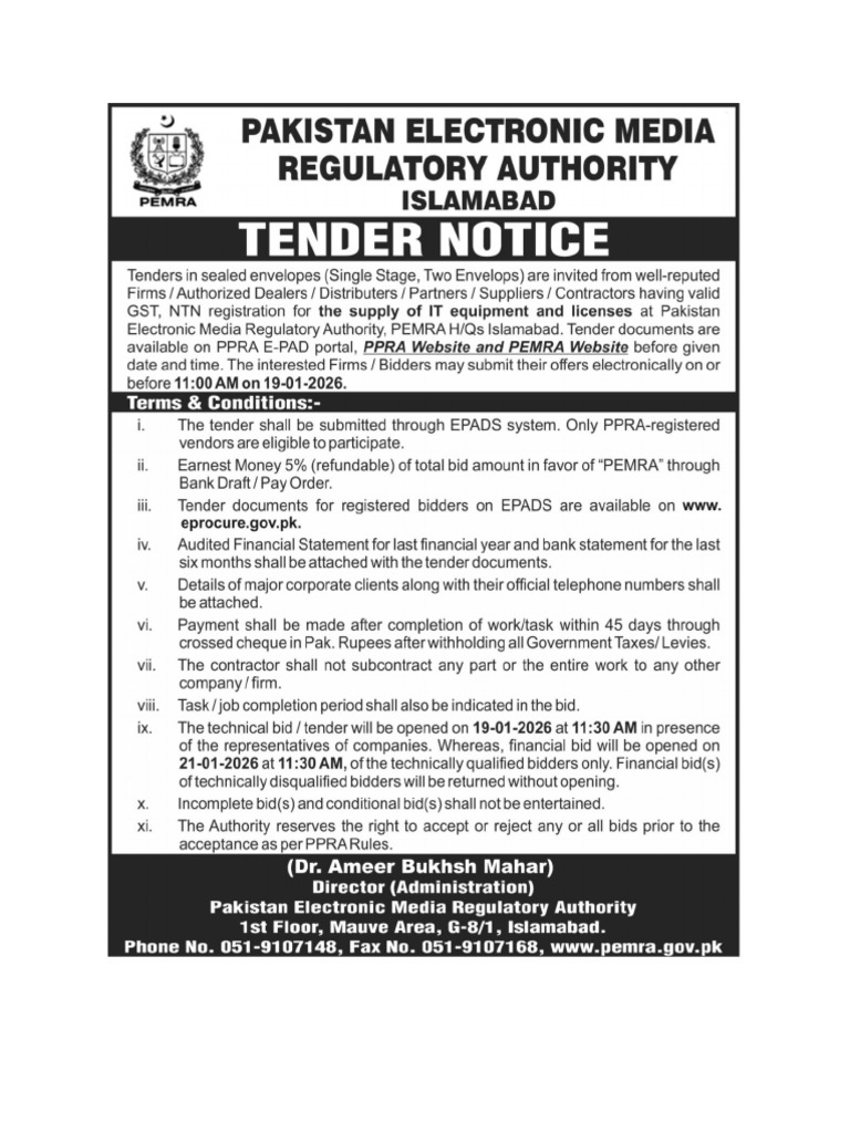 Tender for IT Equipment | PDF | Computing