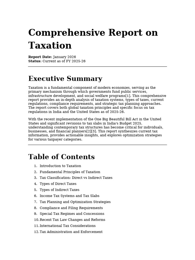 Taxation Report FY 2025-26 Insights | PDF | Taxes | Capital Gains Tax