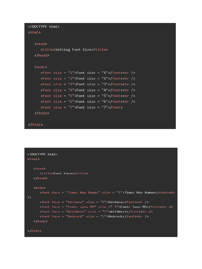 Font in HTML | PDF