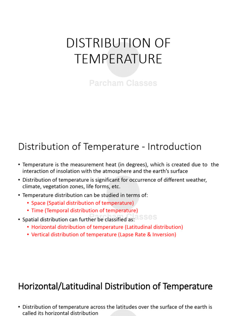 Temperature Distribution Explained | PDF | Weather | Wound