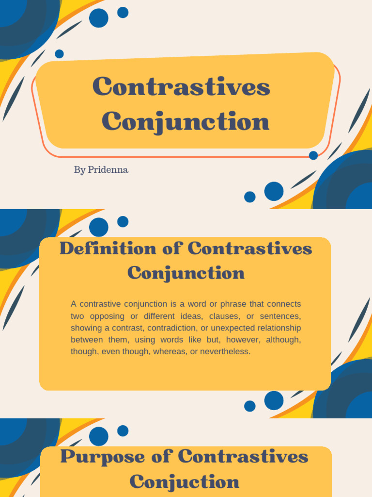 Contrastives Conjunction (1) | PDF