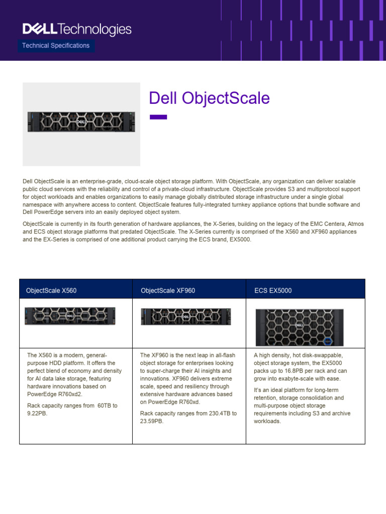 Dell ObjectScale: Scalable Object Storage | PDF | Alternating Current ...