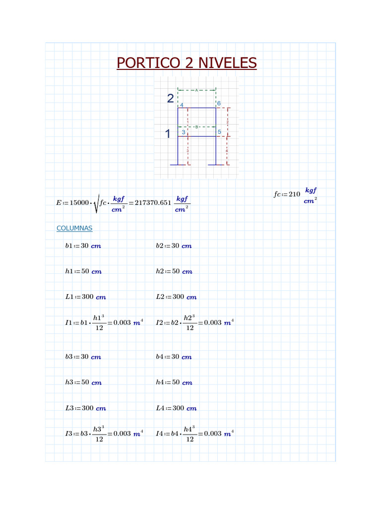 Structural Analysis of Two-Level Portico | PDF